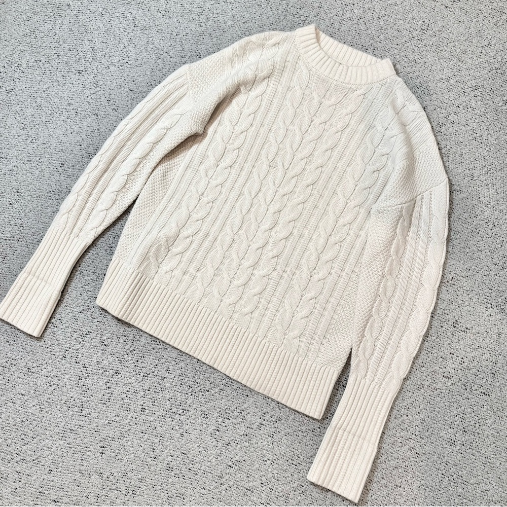 Banana Republic Cable Knit Sweater Wool Cashmere Blend Size S